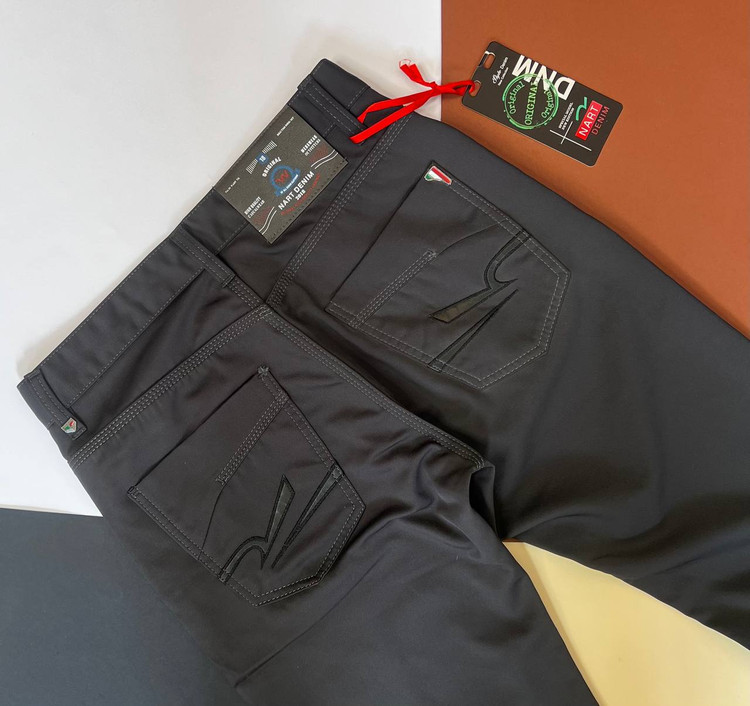 شلوار برزنتی نارت طوسی تیره مدل مردانه با دوخت مقاوم