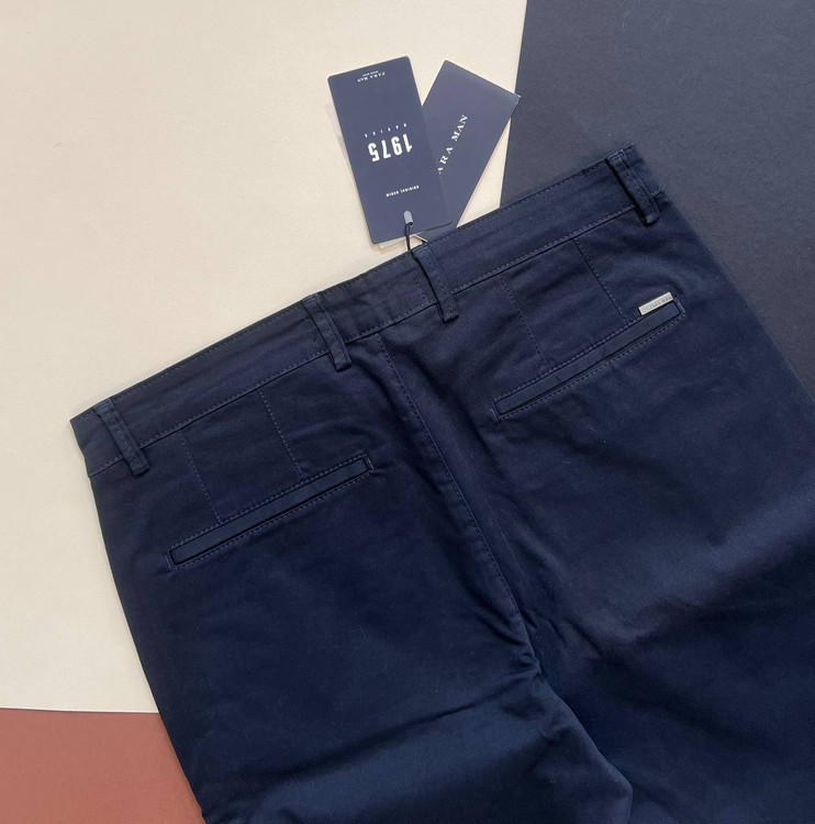 شلوار کتان مردانه سرمهای با برش راسته Mini