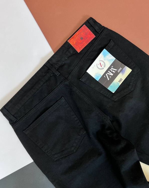 شلوار جین مردانه مشکی مدل نیمبگ