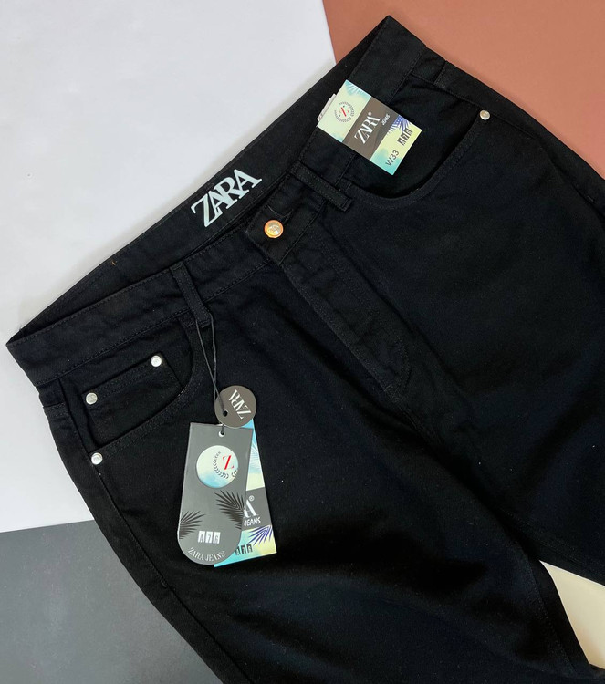 شلوار جین مردانه مشکی مدل نیمبگ