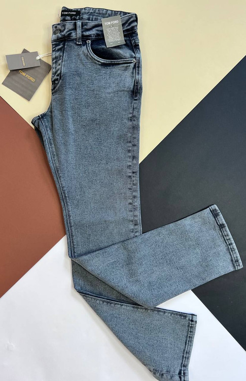 شلوار جین مردانه طوسی سنگشور اسلیم فیت