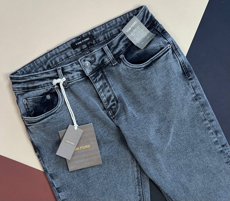 شلوار جین مردانه طوسی سنگشور اسلیم فیت