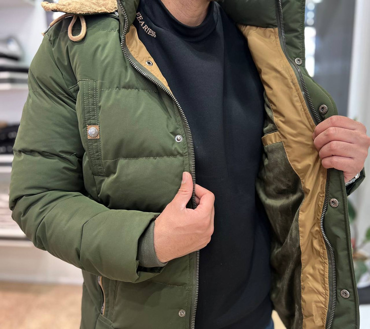 کاپشن مردانه زمستانی گرم با آستر مخمل و طراحی شیک