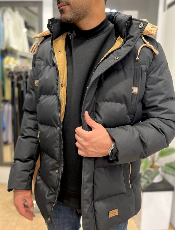 کاپشن مردانه زمستانی گرم با آستر مخمل و طراحی شیک