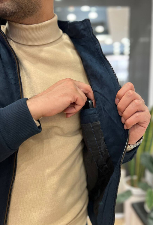 کاپشن مردانه سوئیت یقه ایستاده شیک