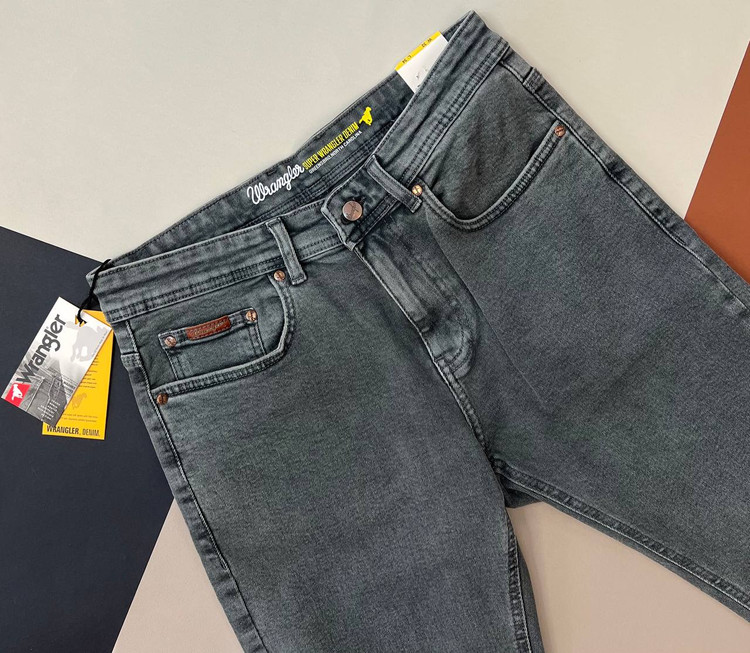 شلوار جین مردانه راسته ریگولار طوسی فید شده با طراحی پنججیب کلاسیک