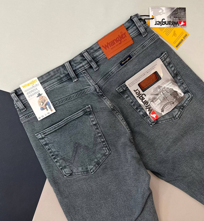 شلوار جین مردانه راسته ریگولار طوسی فید شده با طراحی پنججیب کلاسیک