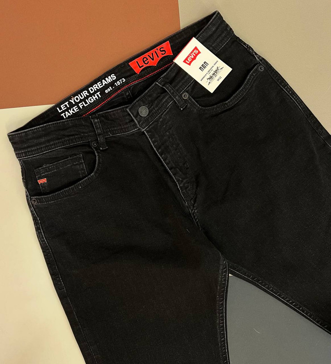 خرید شلوار جین مردانه ذغالی تیره مدل راسته mini با دوخت مقاوم و پارچه باکیفیت