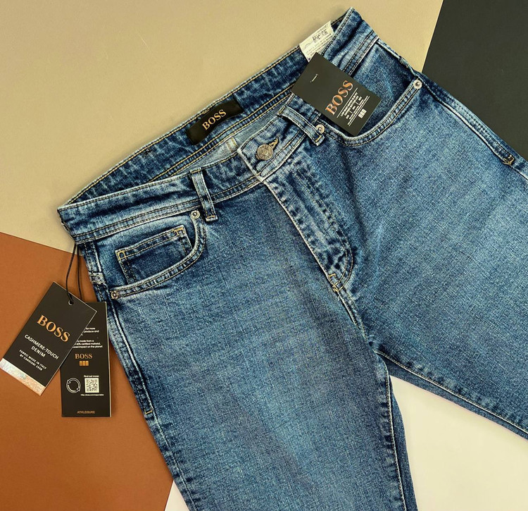 خرید شلوار جین مردانه آبی روشن سنگشور مدل راسته با پارچه دنیم باکیفیت