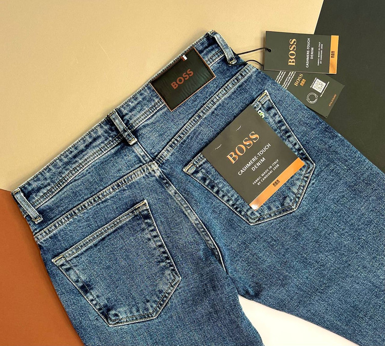 خرید شلوار جین مردانه آبی روشن سنگشور مدل راسته با پارچه دنیم باکیفیت