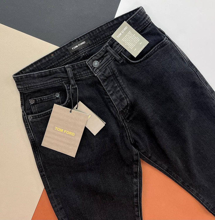 خرید شلوار جین مردانه ذغالی تیره مدل راسته mini کشی با دوخت مقاوم