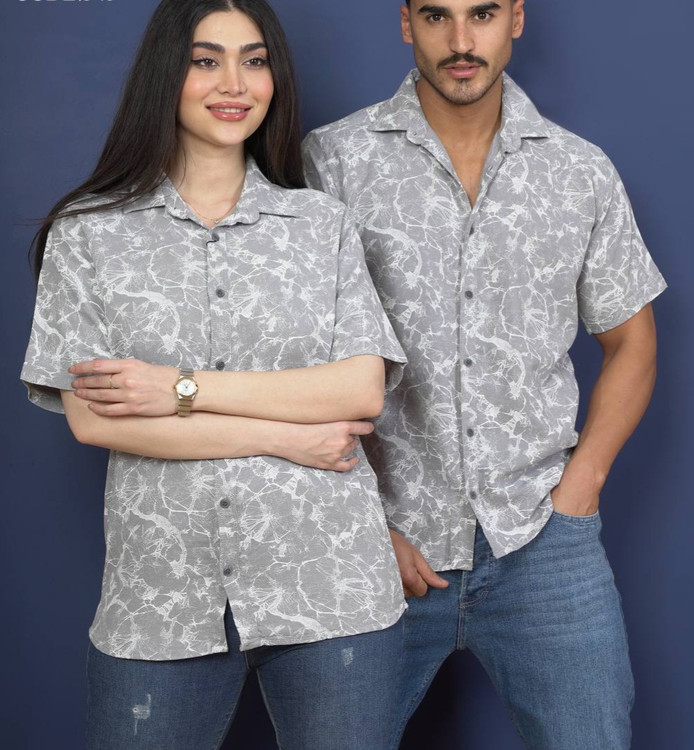 پیراهن آستین کوتاه یونیسکس با پارچه بافتدار سبک و طرح مدرن مناسب تابستان