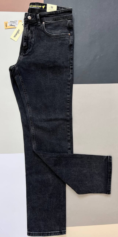 شلوار جین مردانه Wrangler مدل ریگولار زیپی از دنیم استرچ باکیفیت