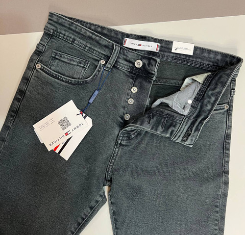 شلوار جین مردانه راسته Tommy Hilfiger رنگ دودی زیتونی