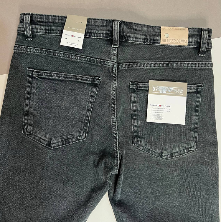شلوار جین مردانه راسته Tommy Hilfiger رنگ دودی زیتونی